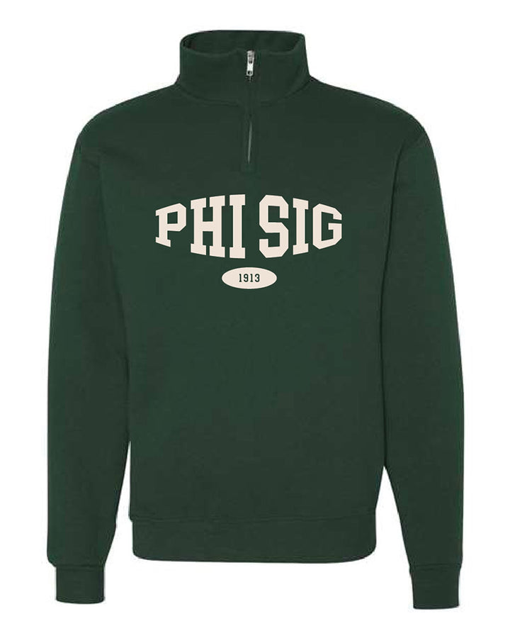 Classic Green Sorority Quarter Zip