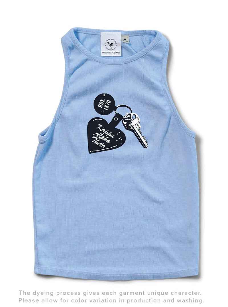 Arctic Blue Hotel Keychain Matching Set Sorority Tank