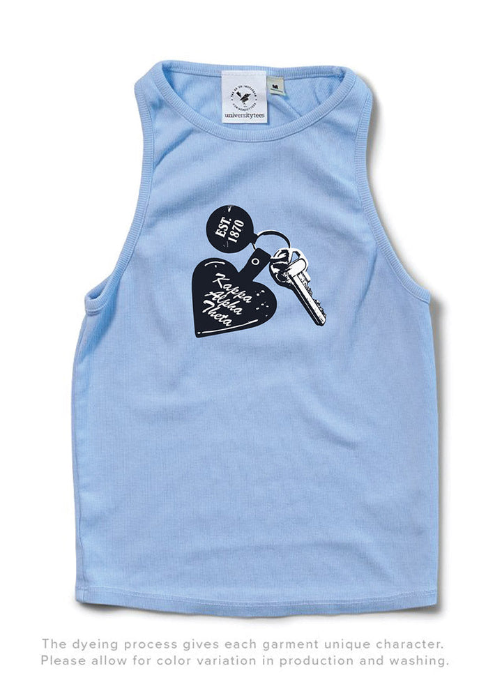 Arctic Blue Hotel Keychain Matching Set Sorority Tank - 2XL