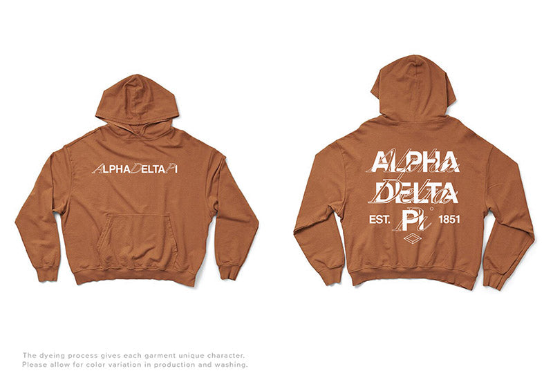 Alpha Delta Pi Caffeine Morning Coffee Matching Set Light Weight Hoodie