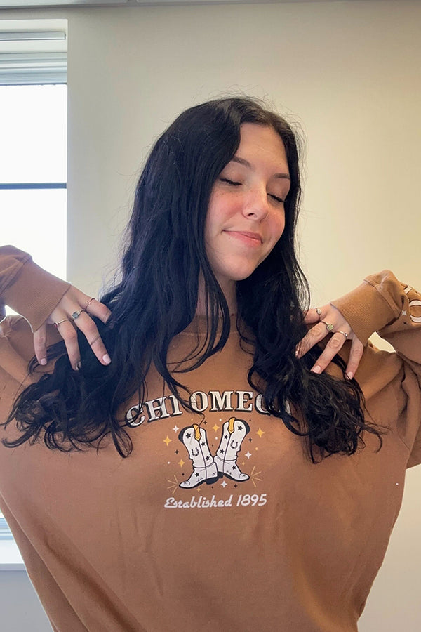 Caffeine Cowboy Light Weight Sorority Crewneck - 2XL