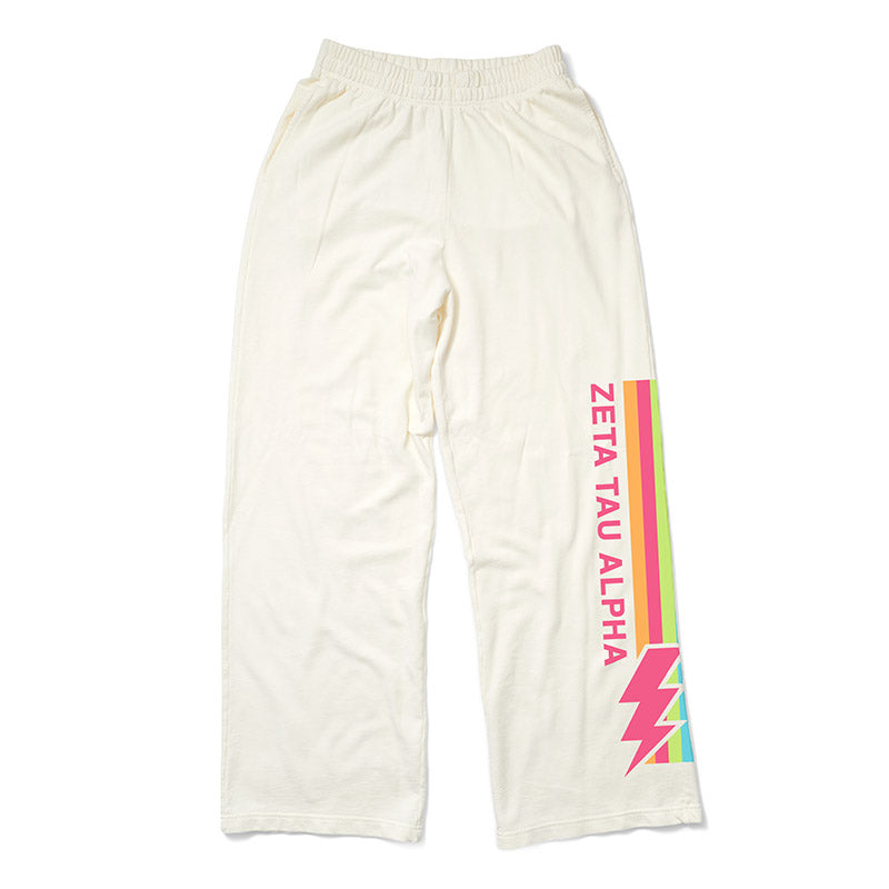 Y2K Vanilla Ice Neon Sorority Matching Set Wide Leg Light Weight Sweatpants